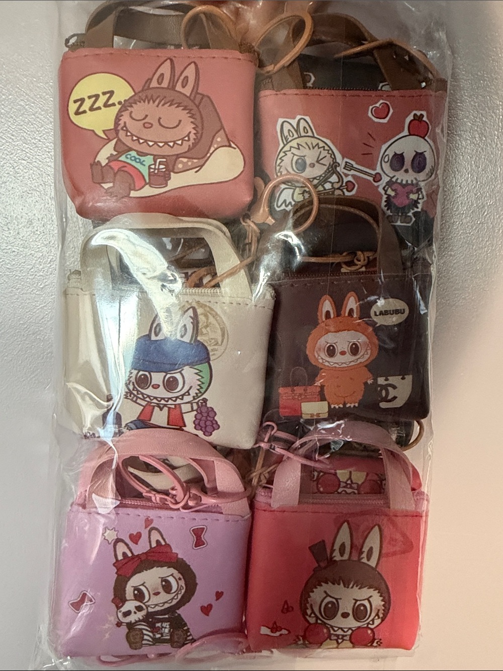 Labubu pouches set of 6